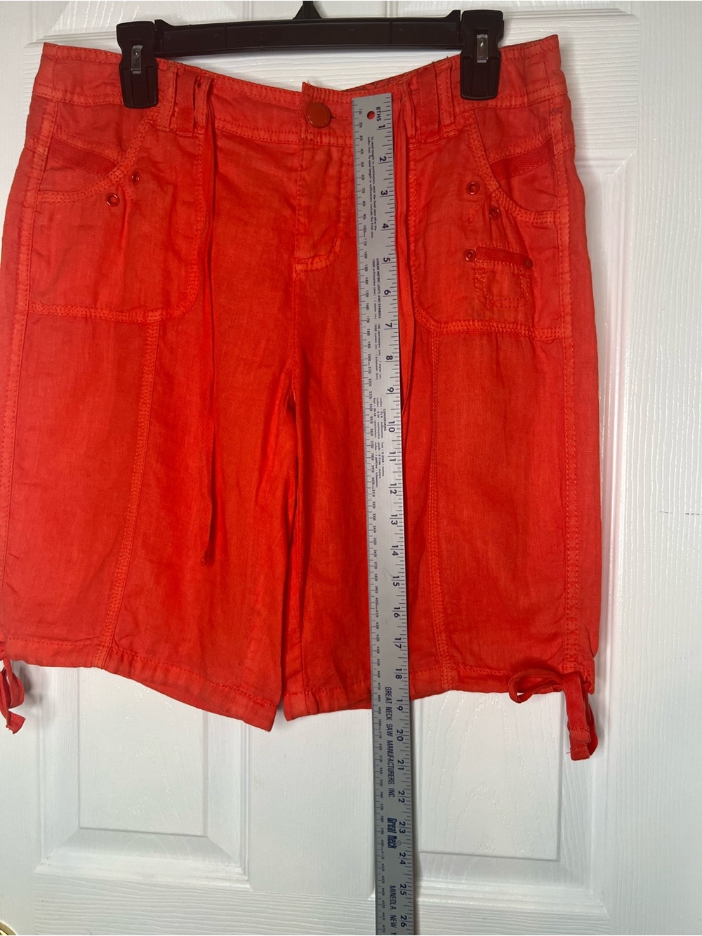 Blue Earth Red Drawstring Bermuda Shorts - Picture 8 of 8
